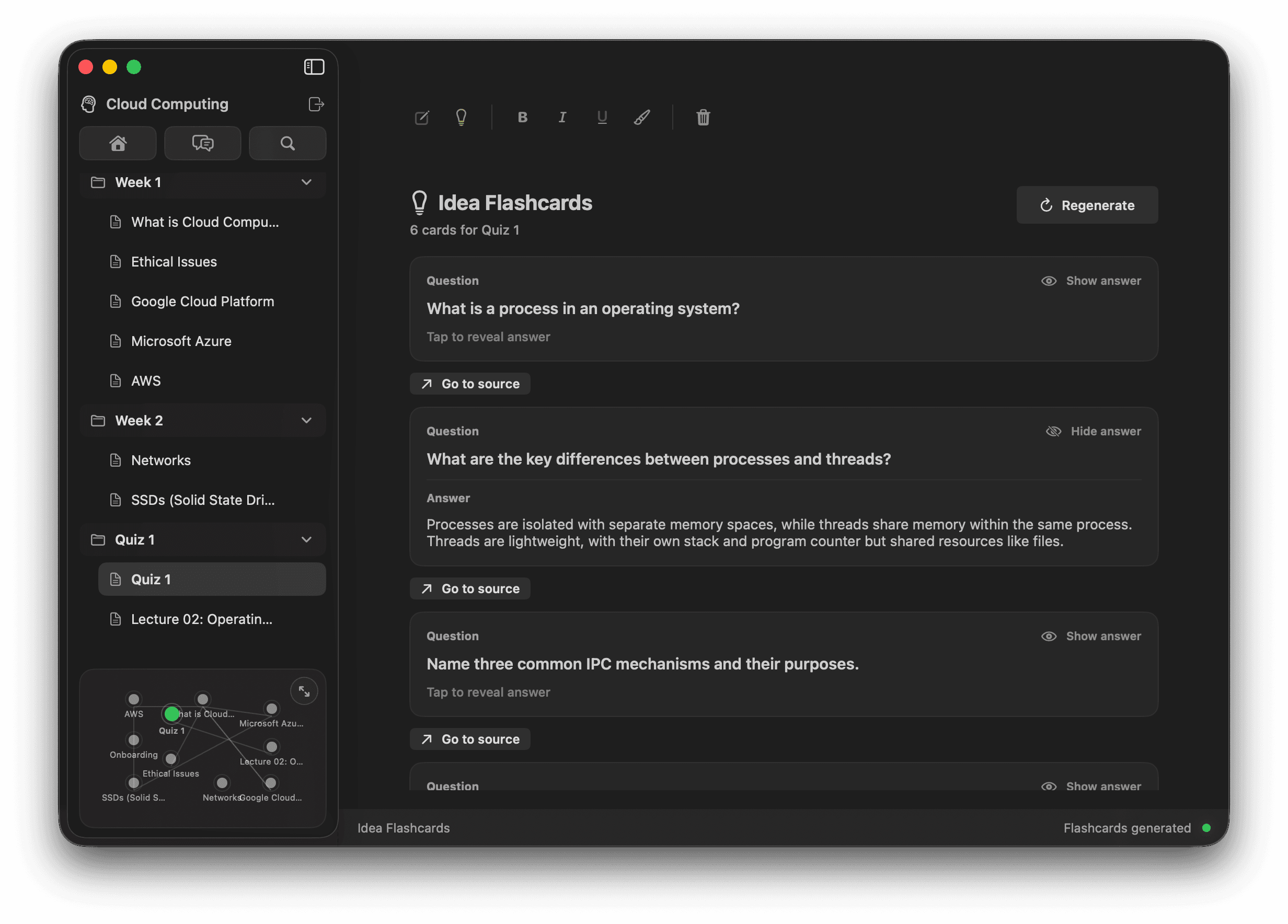Zirn flashcards screenshot